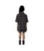 Robe Chemise Motif/style À Carreaux Femme Bleu The Ragged Priest-2