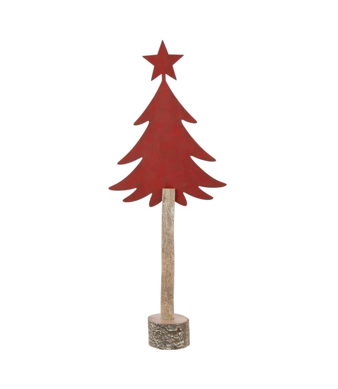 Sapin de Noël sur Tronc Étoile 60cm Rouge-1
