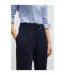 Womens/ladies Tapia Belted Regular Trousers Blue Boss-4
