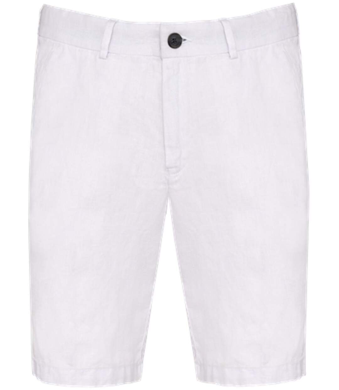 Bermuda en lin - Homme - PATS711 - blanc-2
