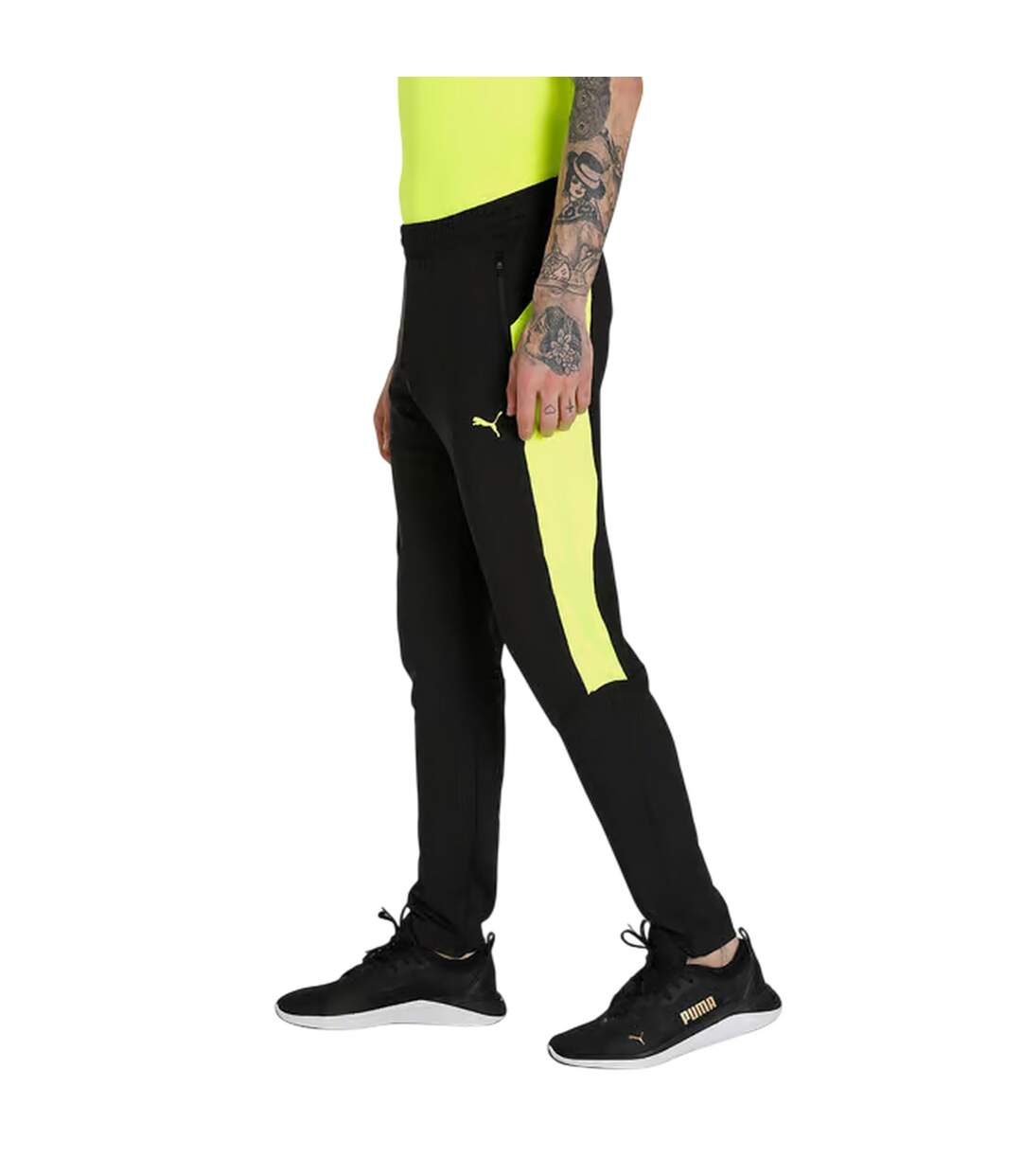 Mens Finesse Lightweight Jogging Bottoms Black Sun Puma-3