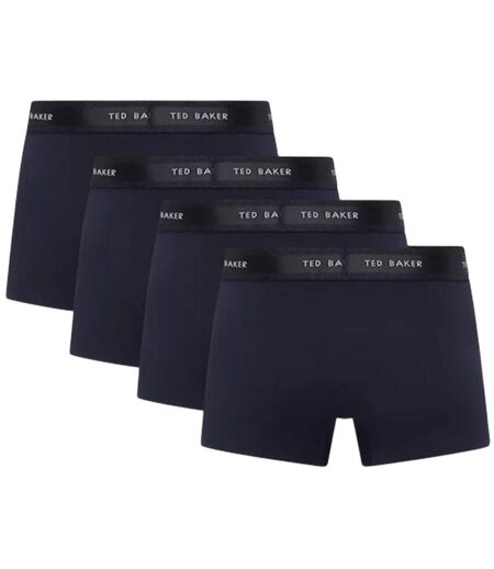 Lot De 4  Boxers Motif/style Uni Homme Bleu Marine Ted Baker