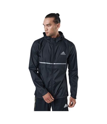 Mens Own The Run Track Jacket Black Adidas
