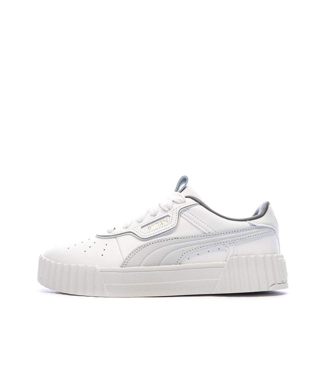 Baskets blanc/gris femme puma carina 3.0 luxe-1