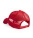 Casquette trucker adulte rouge classique / blanc Beechfield-2