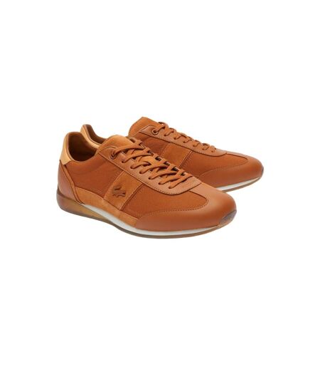 Mens Angula Leather Trainers Brown Lacoste