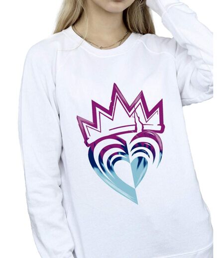 Disney - Sweat DESCENDANTS PINK CROWN - Femme (Blanc) - UTBI15550