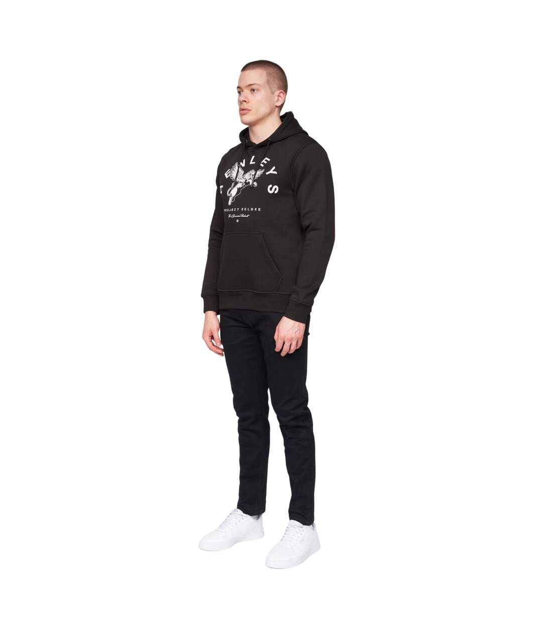 Sweat à capuche colhen homme noir Henleys-3