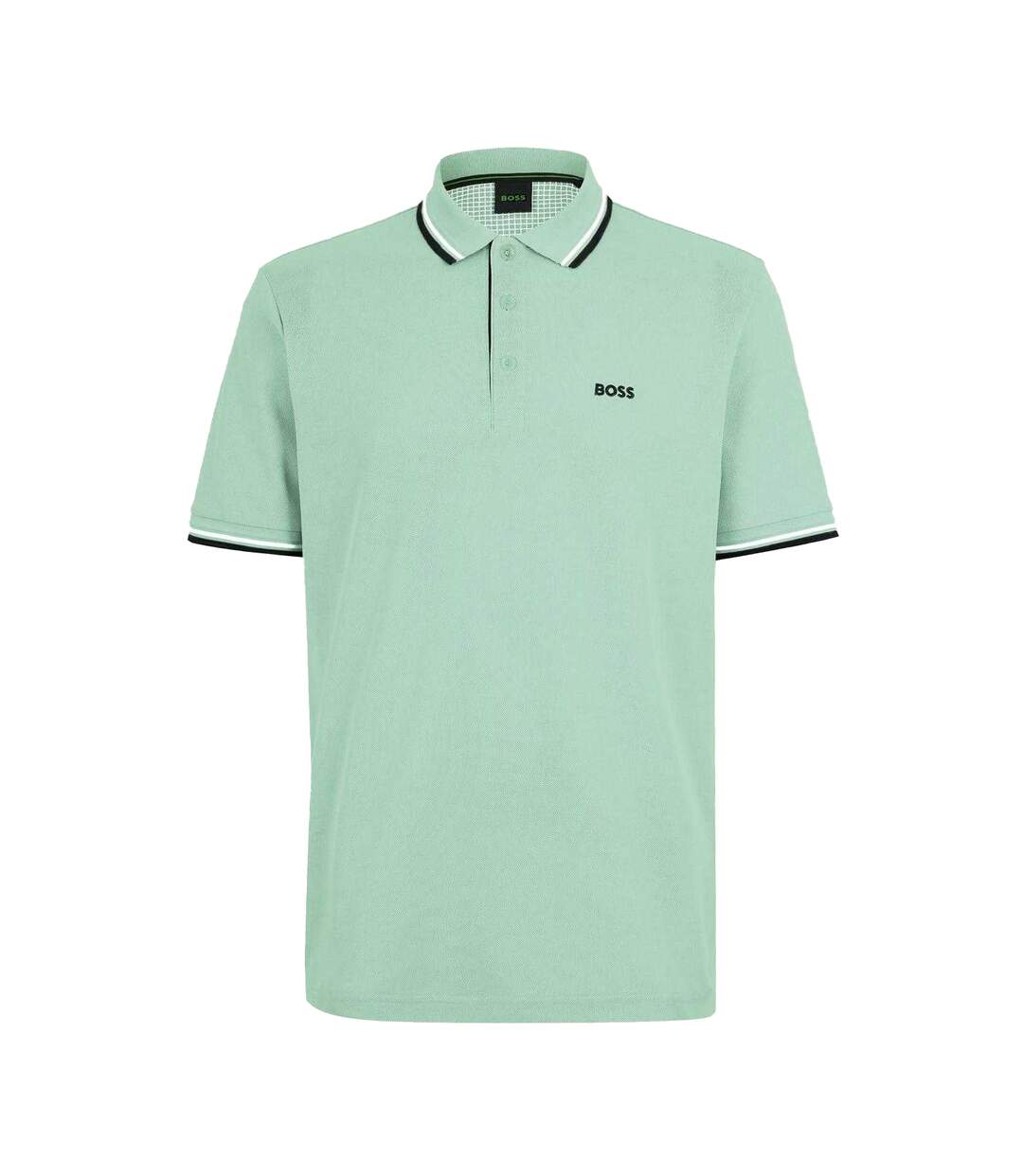 Mens Paddy Short-sleeved Polo Shirt Green Boss-1