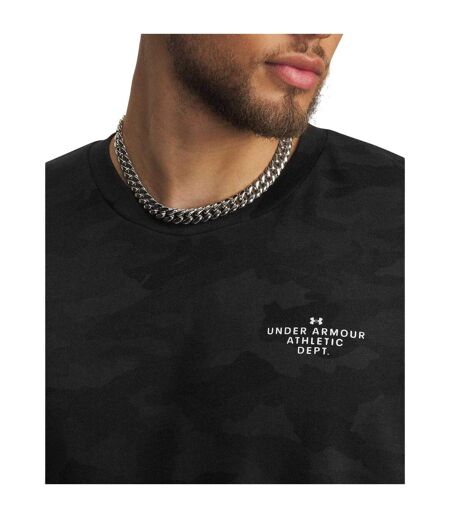 Mens Heavyweight T-shirt Black White Under Armour