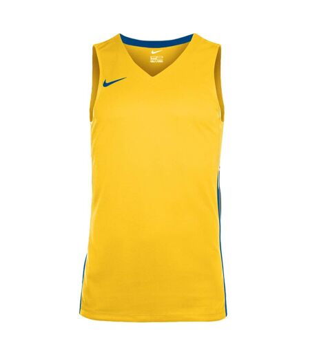 Mens Team V Neck Basketball Jersey Yellow Blue Nike