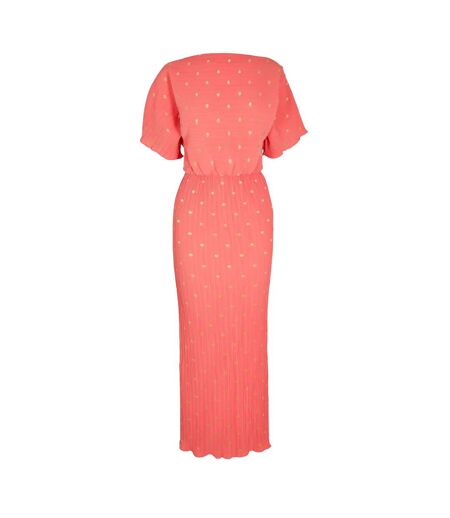 Robe Chemise Motif/style À Pois Tilly Femme Corail Never Fully Dressed