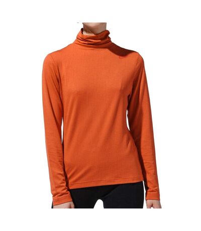 T-shirt Manches Longues Orange Femme Nike Mocku - L