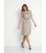 Robe-chemisier mi-longue coupe droite-4