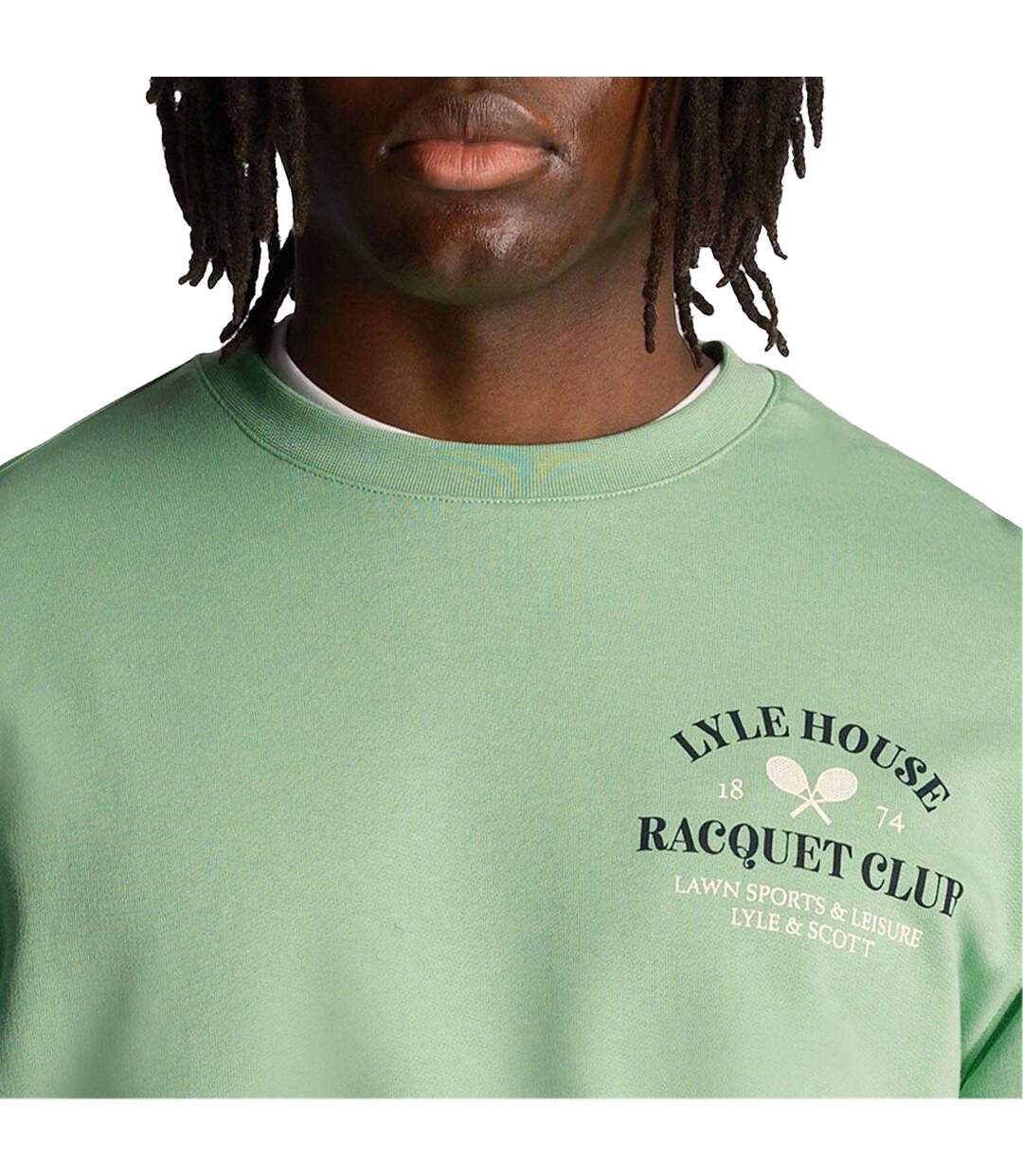 Sweat Style Graphique Racquet Club Homme Vert Lyle & Scott-4