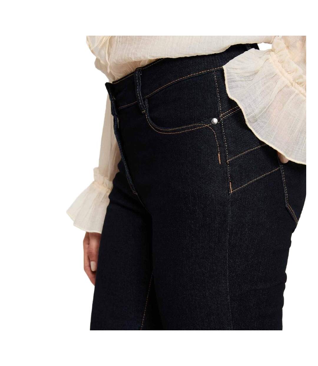 Jean skinny bleu foncé femme morgan parda1-2