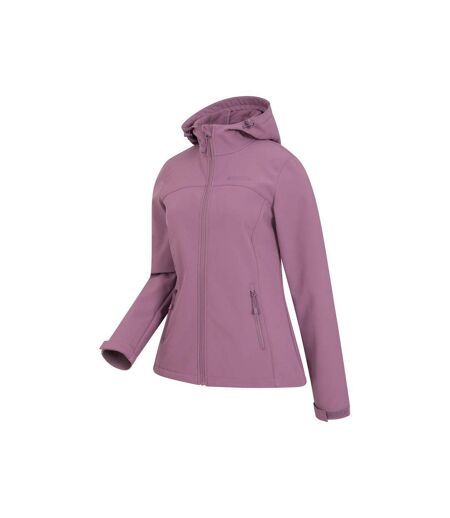 Womens/ladies Exodus Breathable Soft Shell Jacket Dusky Purple Mountain Warehouse