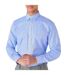 Mens Oxford Tailored Long-sleeved Button-down Shirt Blue Haines And Bonner-3