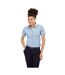 Fruit Of The Loom Ladies Lady-Fit Short Sleeve Oxford Shirt (Oxford Blue) - UTBC398