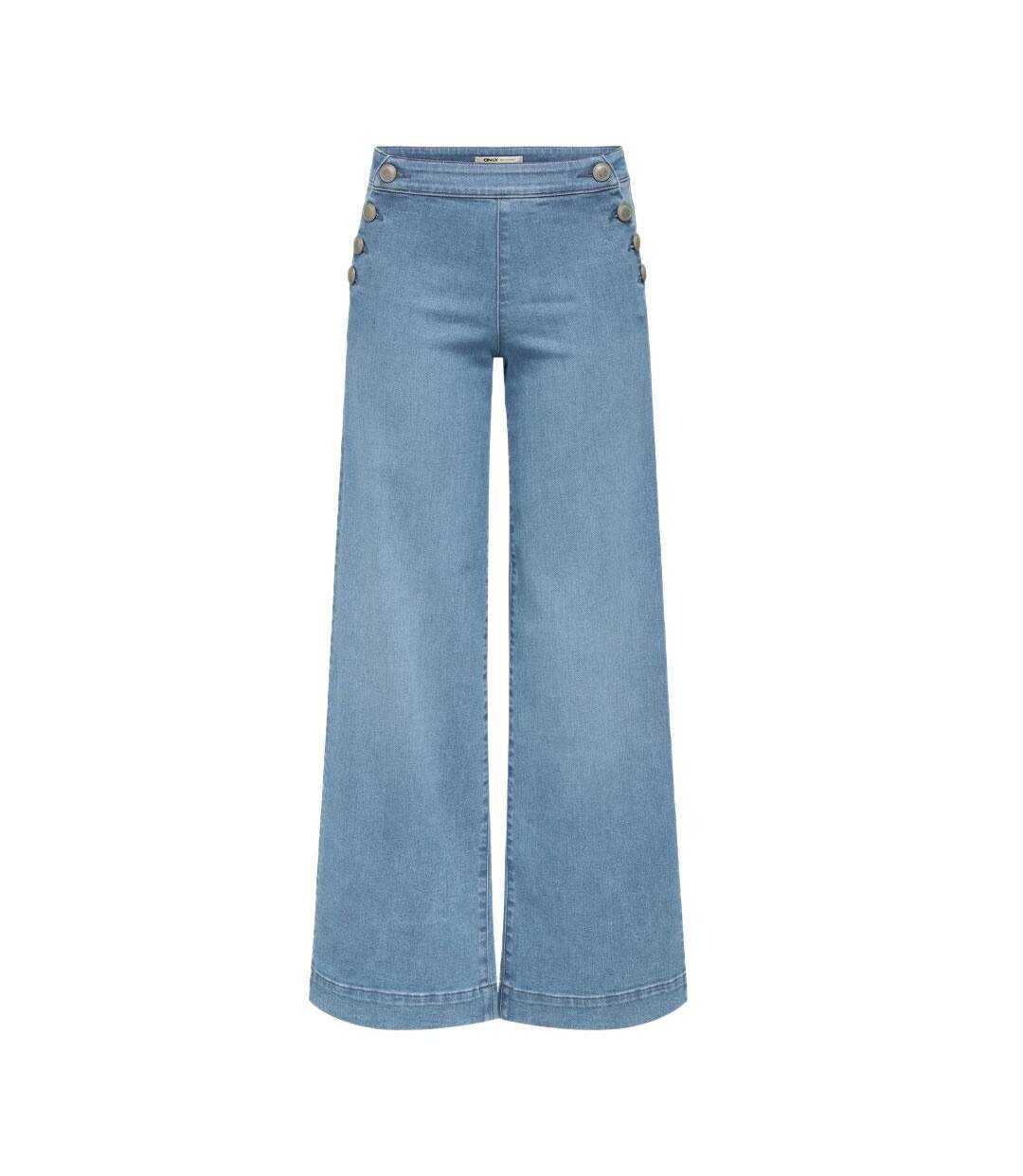Jean loose bleu clair femme bleu only mollie-2