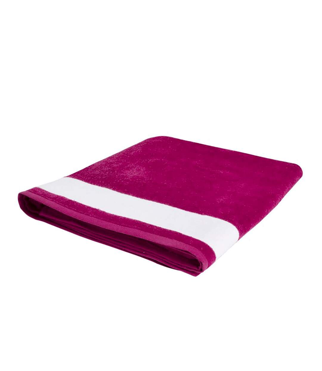 SOLS Lagoon Cotton Beach Towel (Fuchsia/White) (One Size) - UTPC2399