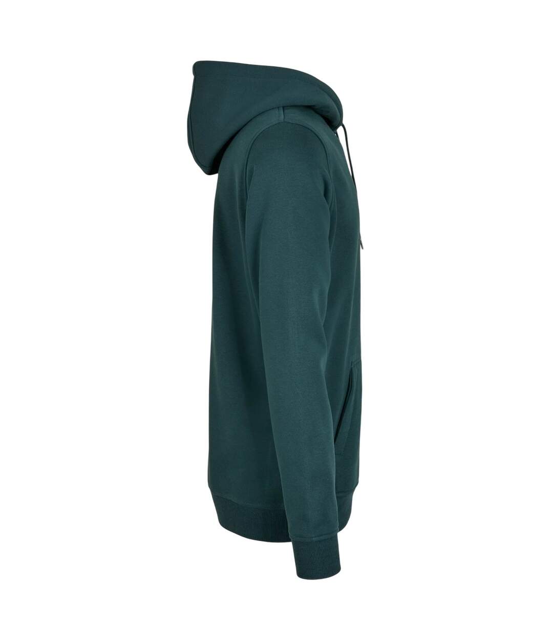 Sweat À Capuche Homme Vert Bouteille Build Your Brand-3