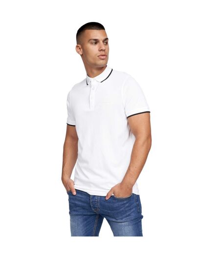 Polo padro homme blanc Crosshatch