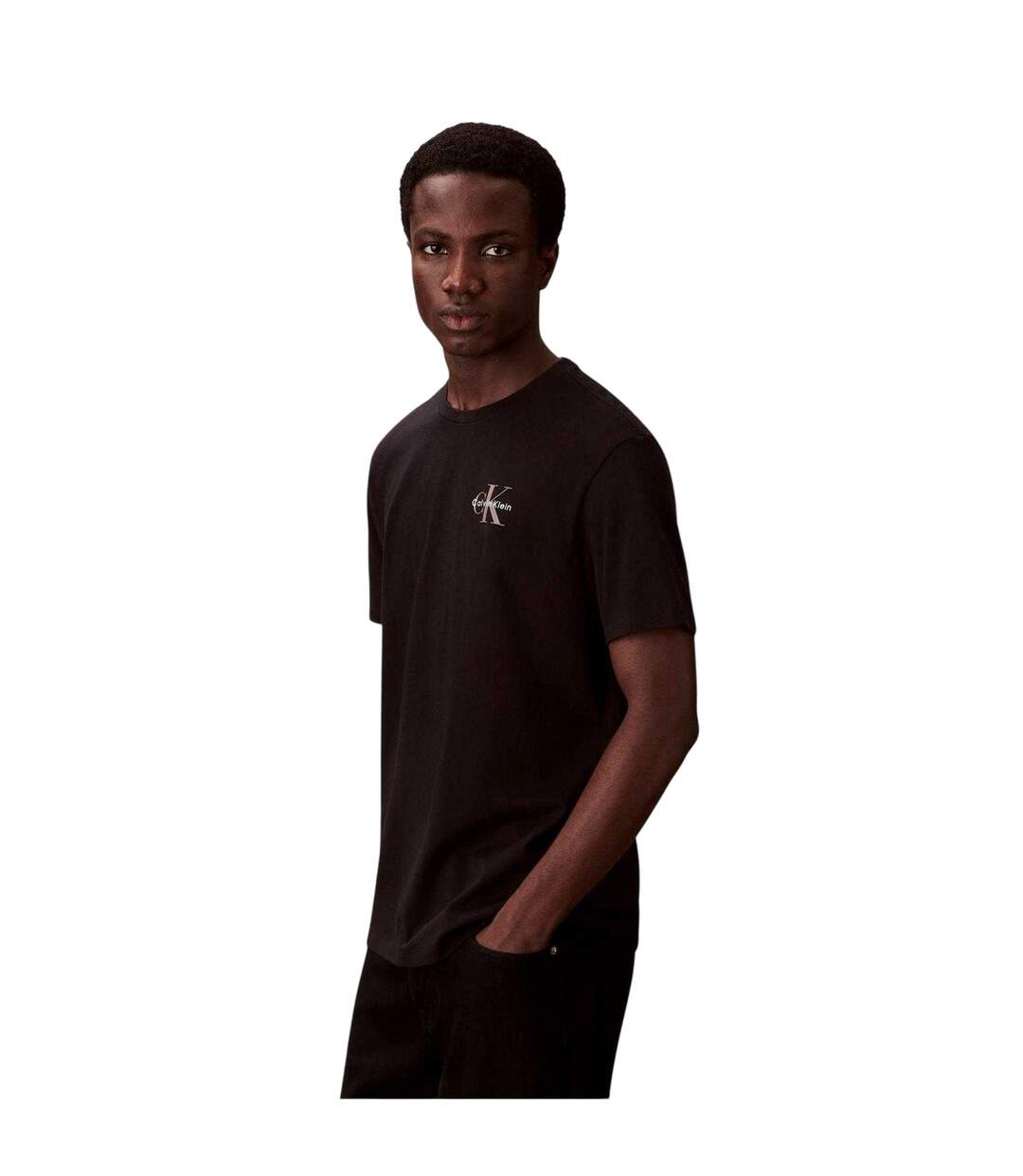 Mens Micro Logo T-shirt Black Calvin Klein-4