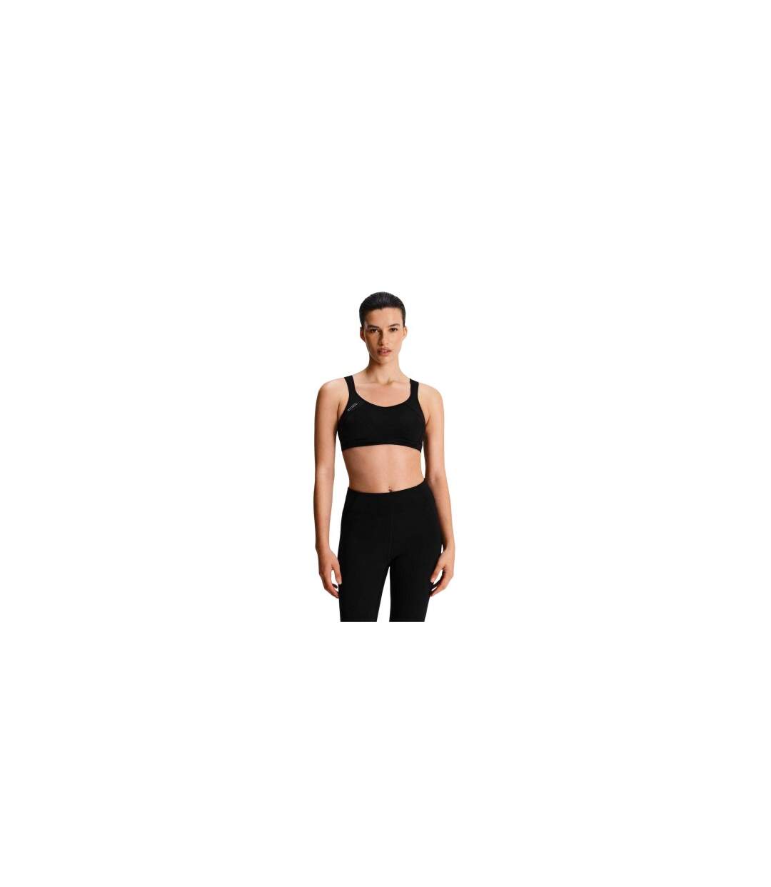 Womens/ladies High Impact Sports Bra Black Champion-1