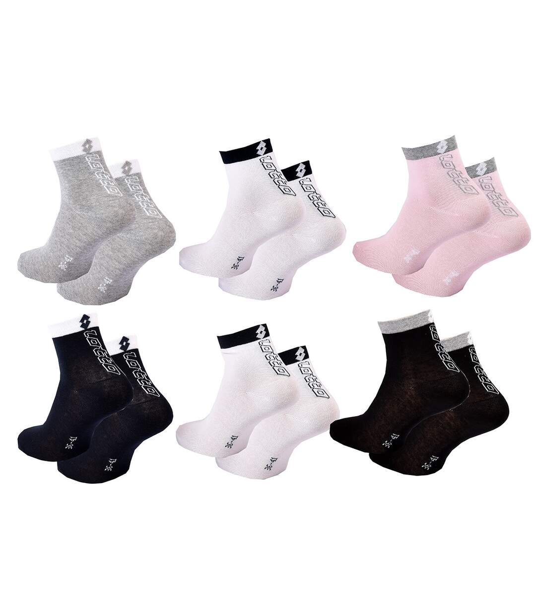 Chaussettes Femme LOTTO Pack de 6 paires QUARTER 2114-2