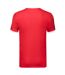 Mens Ringer Contrast T-shirt Red White Fruit Of The Loom-2