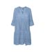 Robe courte bleu femme vero moda honey lace-1