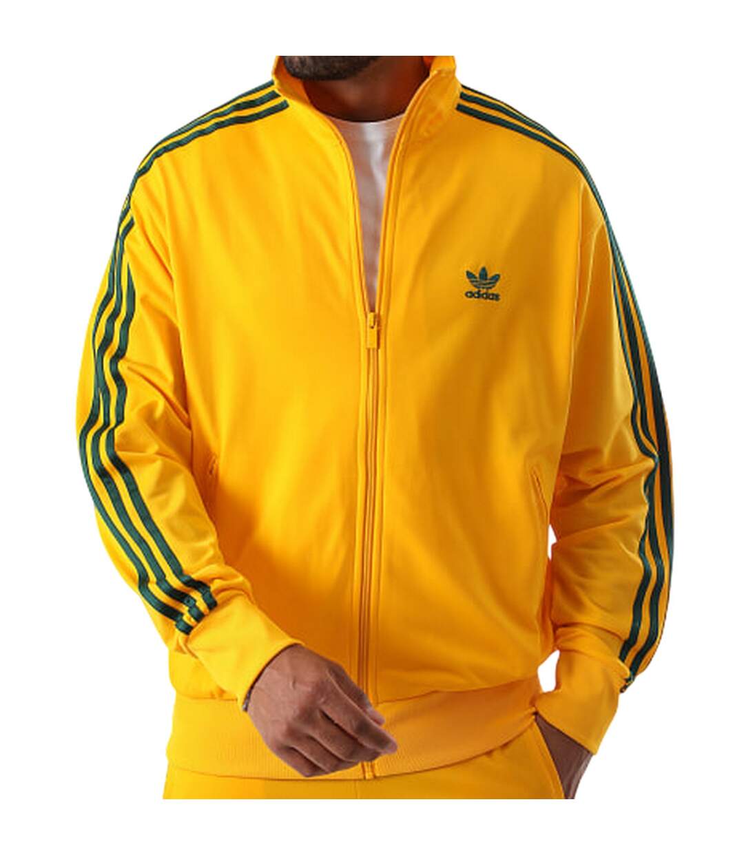 Haut De Survêtement Motif/style Rayure Latérale Classics Homme Jaune Adidas-4