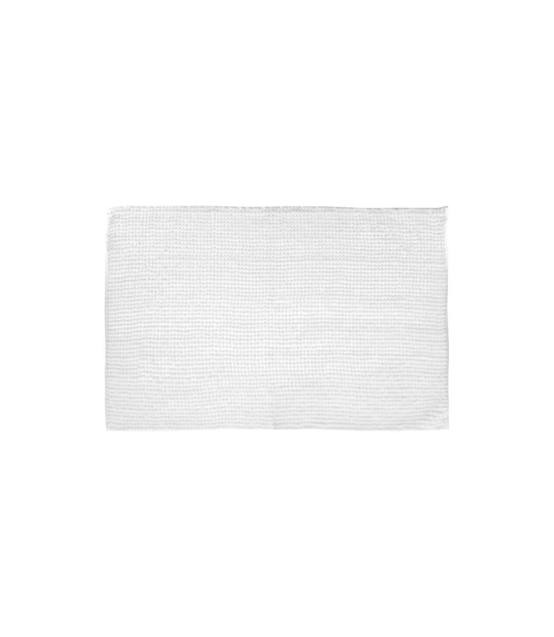 Tapis de Salle de Bain Chenille 50x80cm Blanc-1