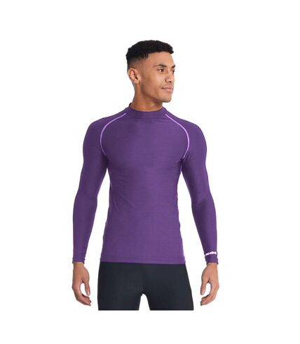 Rhino Mens Thermal Underwear Long Sleeve Base Layer Vest Top (Purple) - UTRW1276