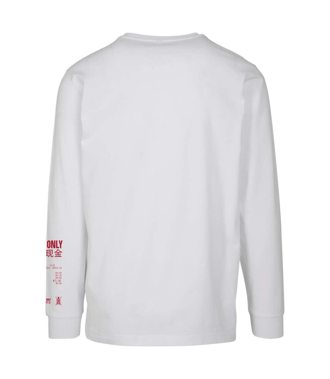 Mens Cash Only Long-sleeve T-shirt Blanc Mister Tee-3