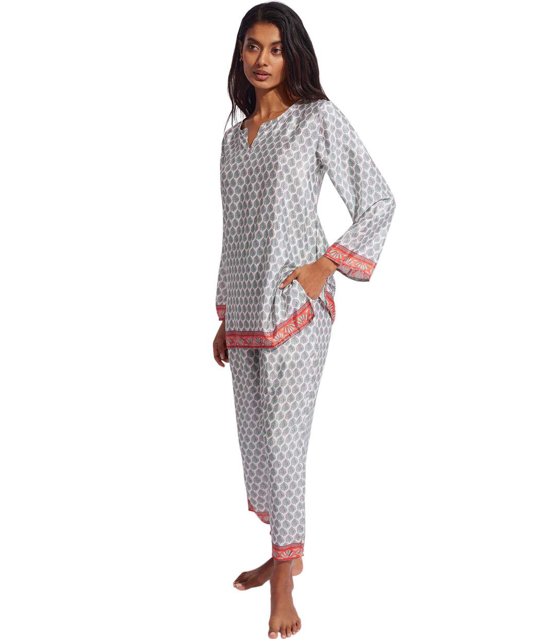 Pyjama tenue d'intérieur pantacourt tunique Homewear P81 Selmark-1