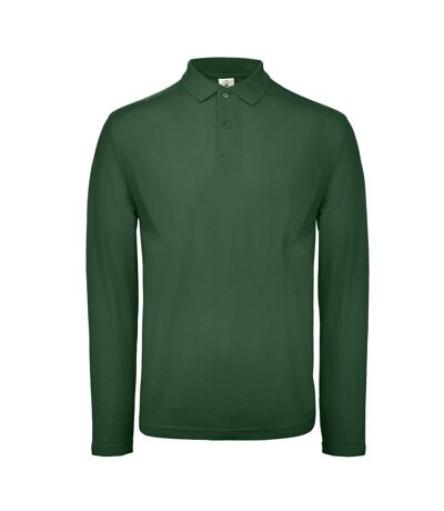 B&C Collection Mens Long Sleeve Polo Shirt (Black) - UTRW6356