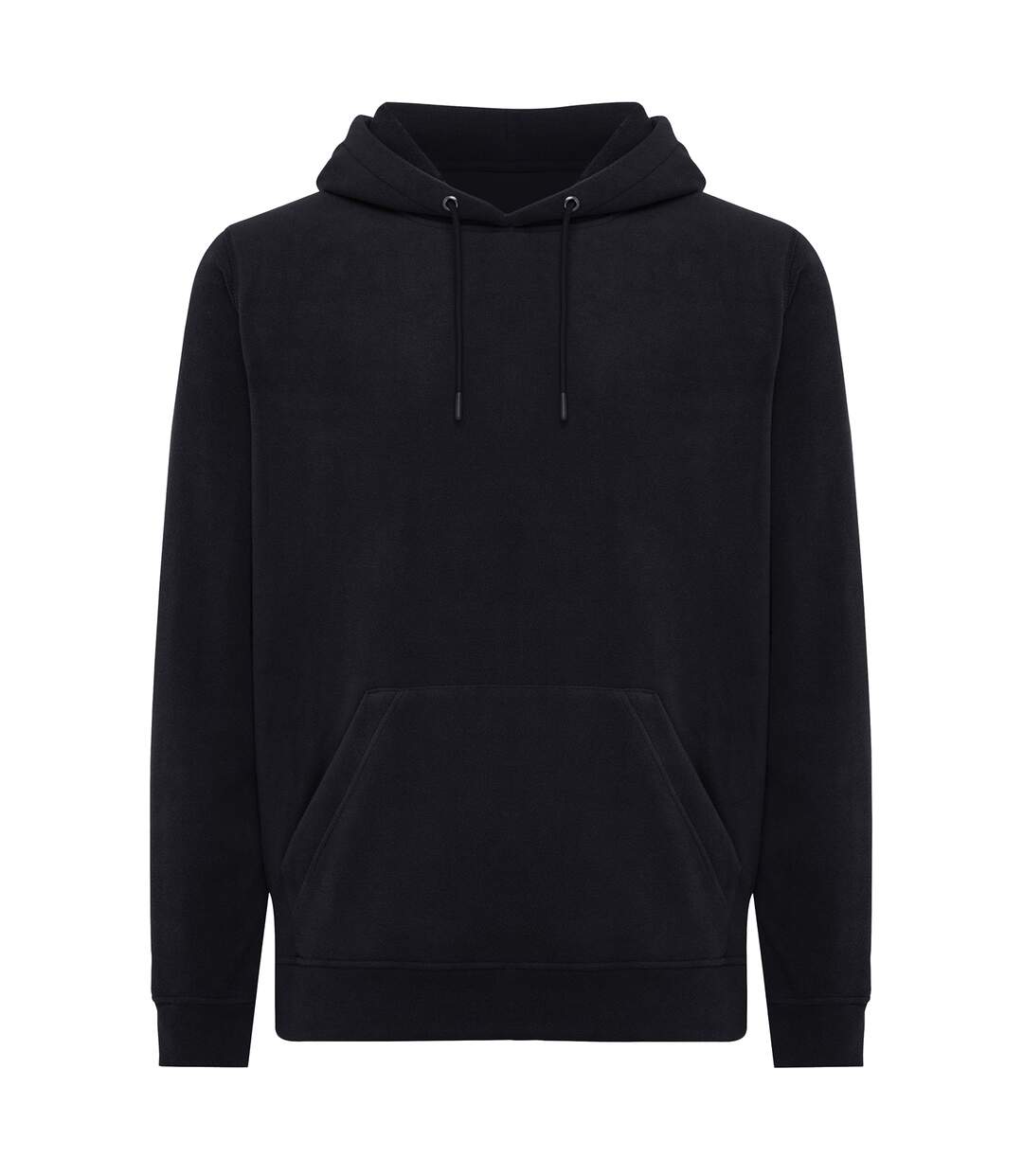 Unisex adult trivor microfleece hoodie black Iqoniq-1