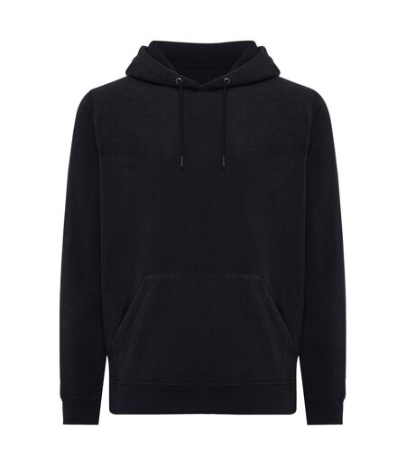 Unisex adult trivor microfleece hoodie black Iqoniq