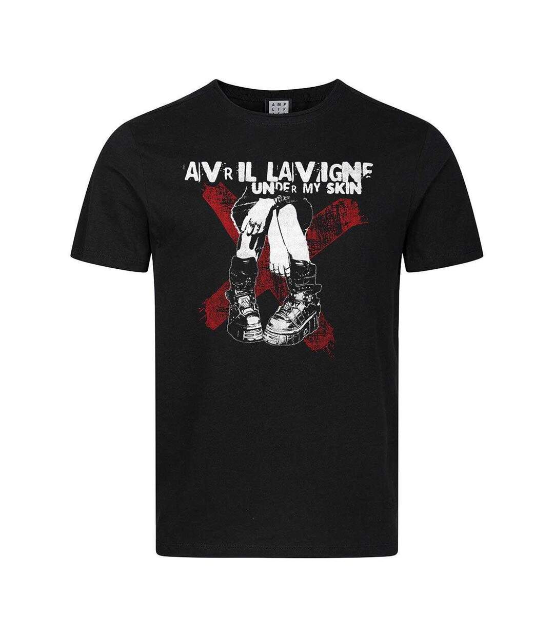 T-shirt Motif/style Avril Lavigne Under My Skin Boots Adulte Noir Amplified-1
