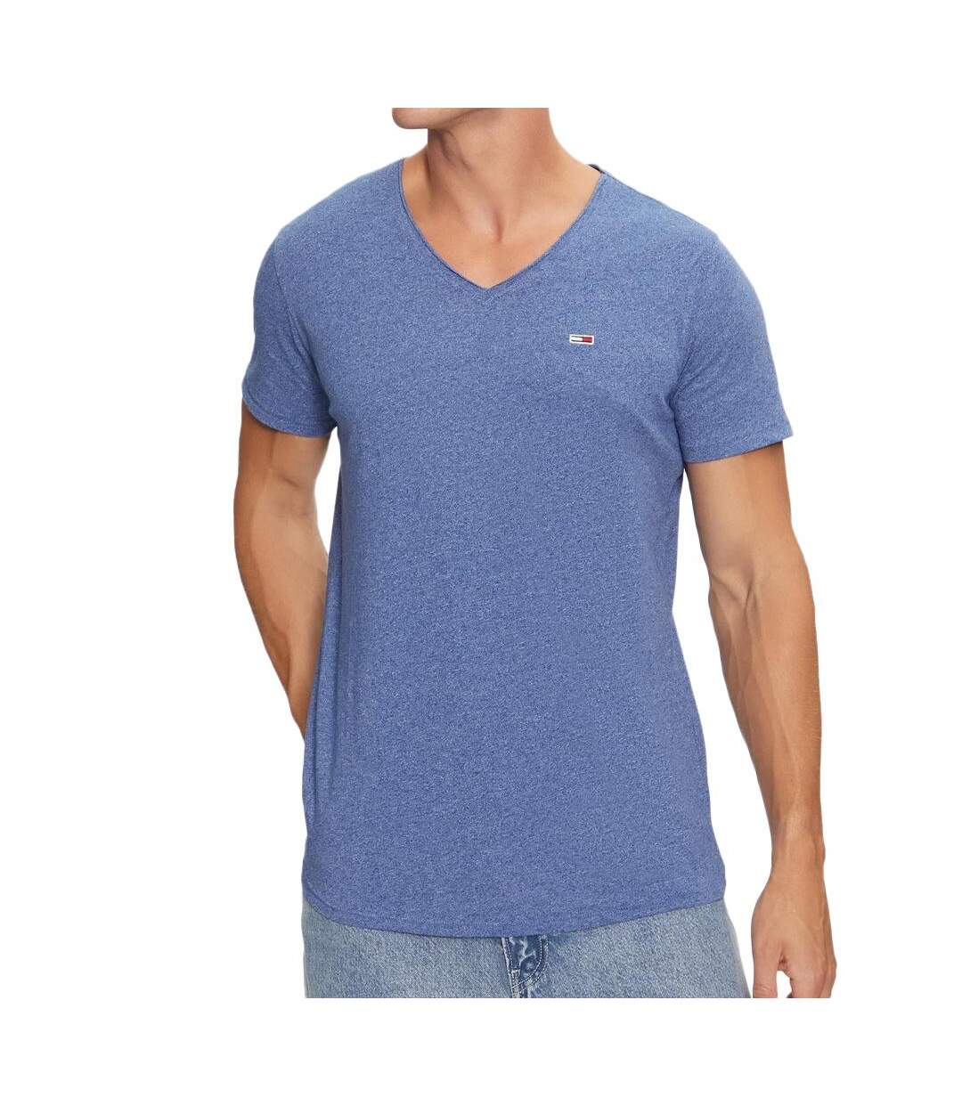T-shirt bleu homme tommy hilfiger xslim jaspe - l-1