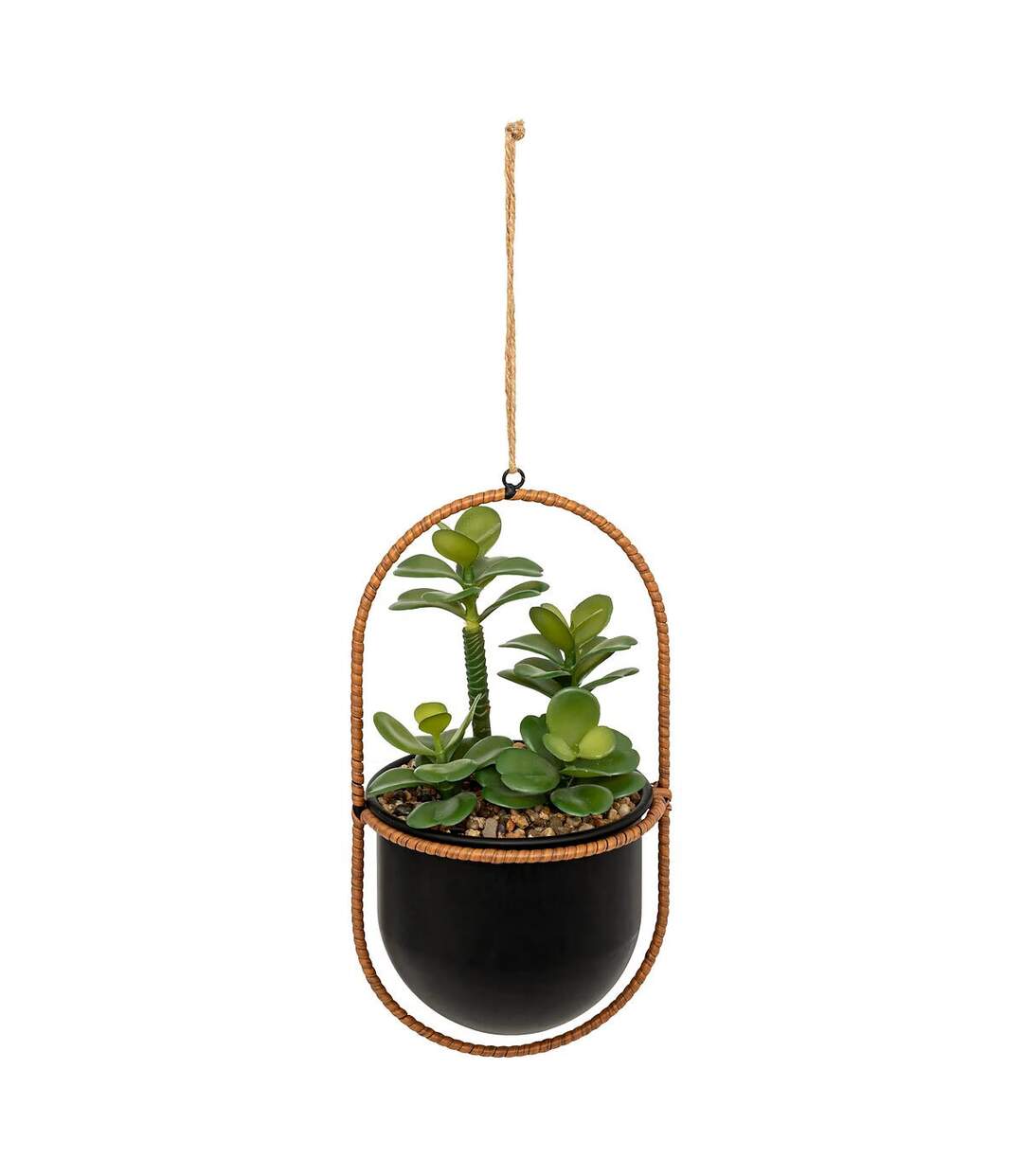 Plante Artificielle Suspendue Tyla 31cm Noir-1