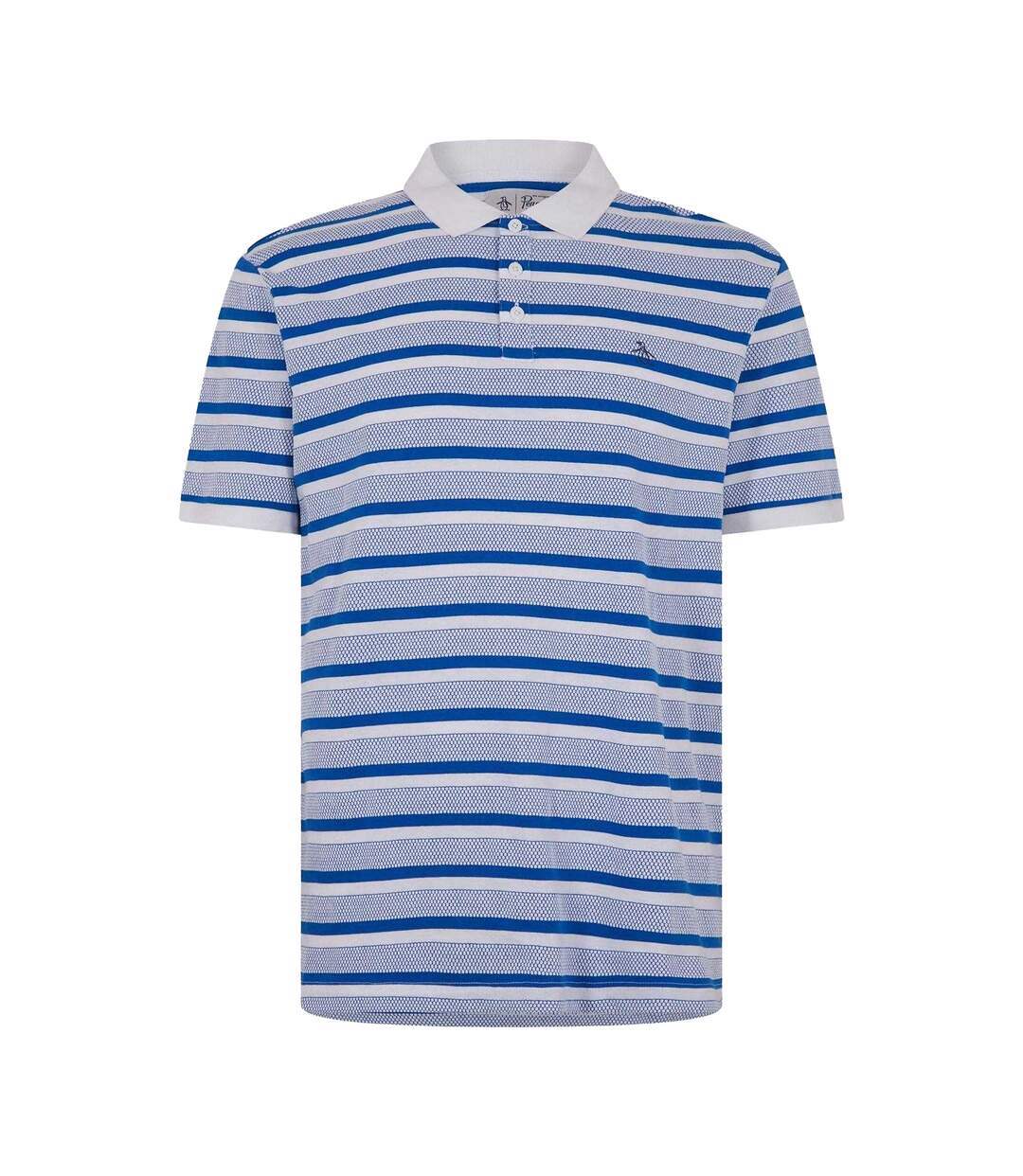 Mens Striped Polo Shirt White Original Penguin-1