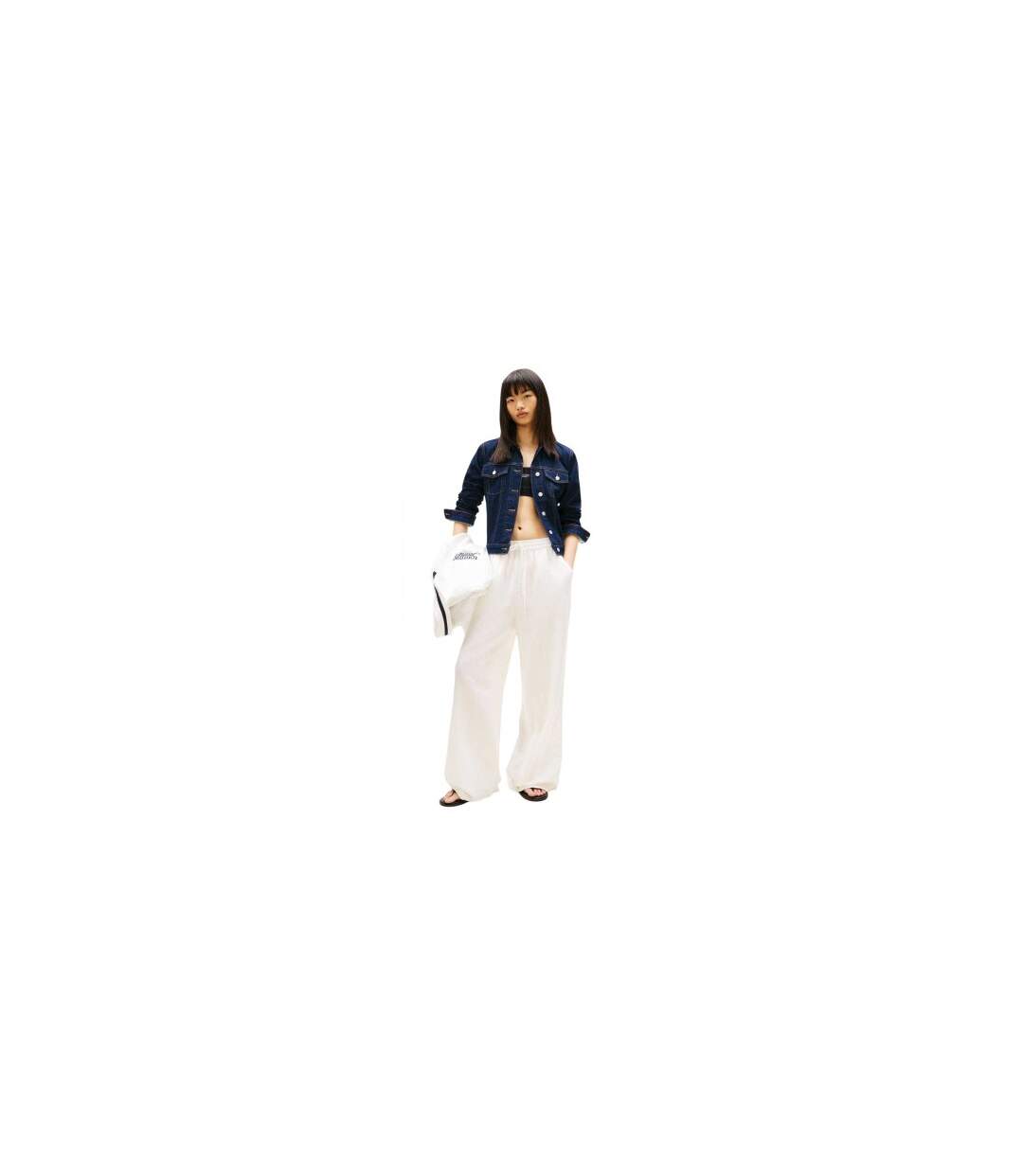 Pantalon Femme Écru Tommy Jeans-1