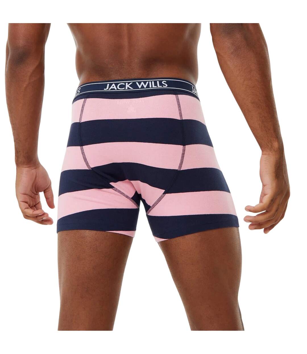Lot De 3  Boxers Motif/style À Rayures Daundley Homme Rose Bleu Marine Jack Wills-3