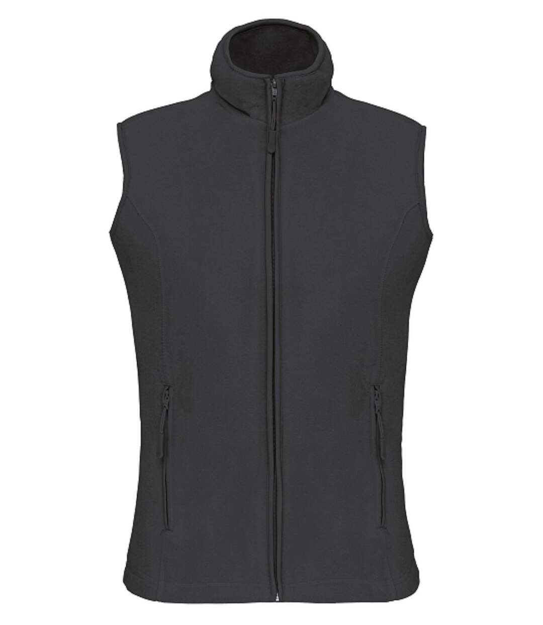 Gilet sans manches micro polaire femme - K906 - gris foncé-1