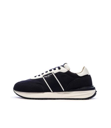 Baskets blanches/marines homme pepe jeans buster