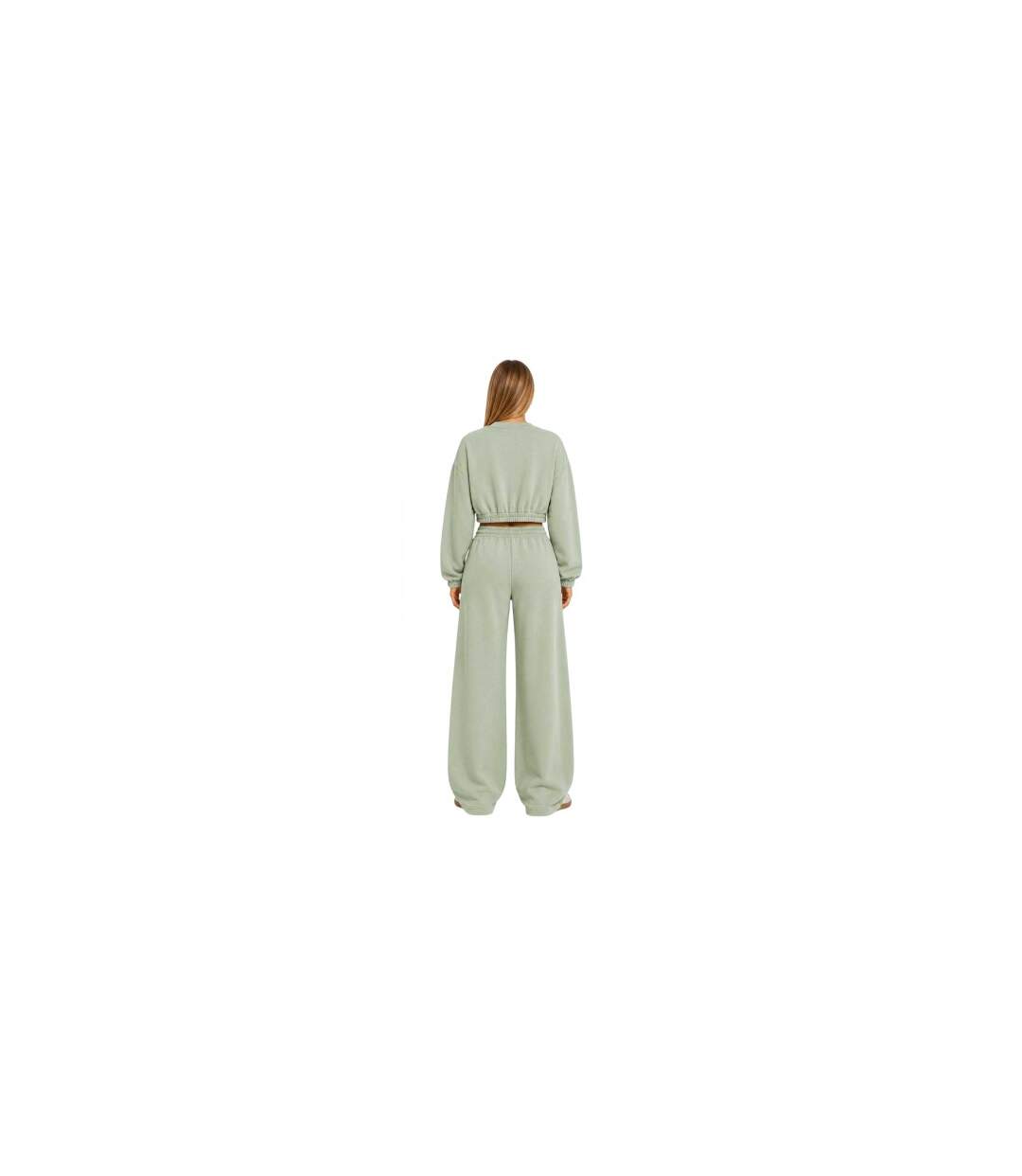 Womens/ladies Fleece Barrel Joggers Sage I Saw It First-1