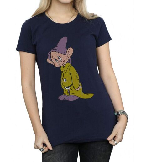 Disney T-shirt coton classique Dopey Femmes/Dames (Bleu marine) - UTBI14894